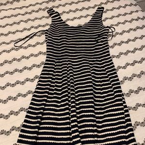 Navy stripe sleeveless dress